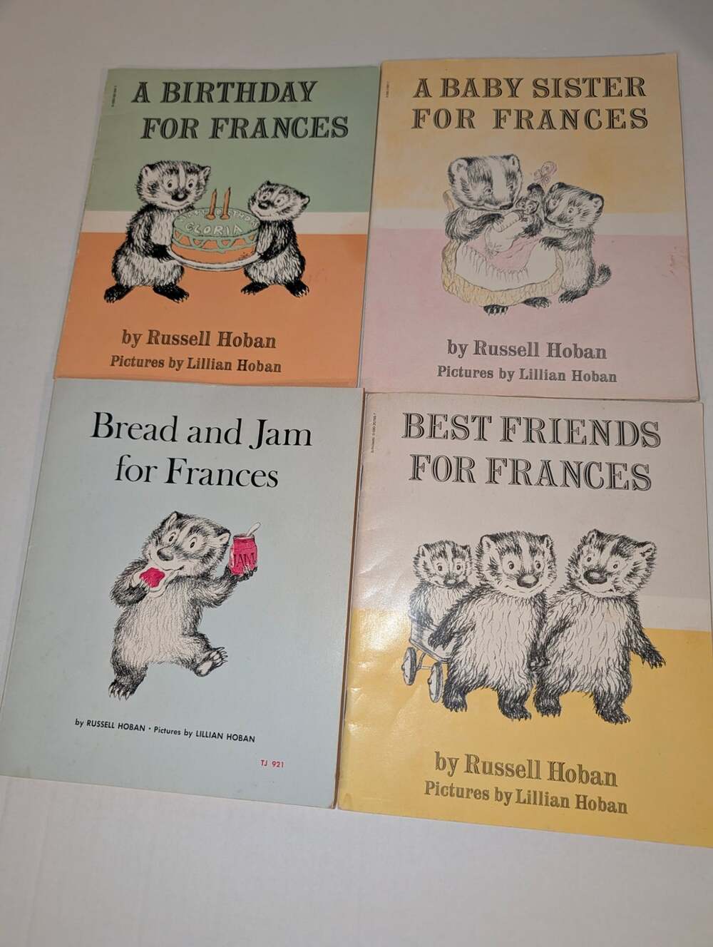 Lot 4 Vtg 1960's Frances Paperback Children's Picture Books First Edition RARE